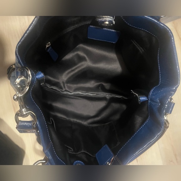 Coach Patent Leather Ashley Carryall in Cobalt Blue - Picture 6 of 12